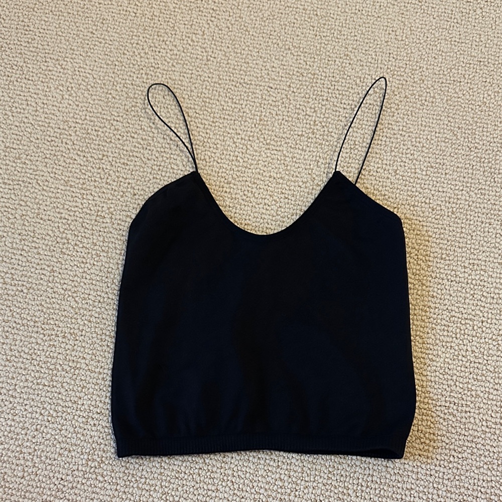 Free People Black Cropped Camisole